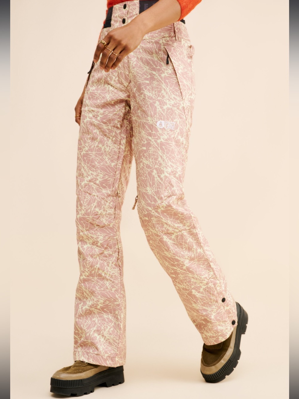 Picture Organic Clothing Women's Treva Printed Snow Pants Small Textury Recycled
